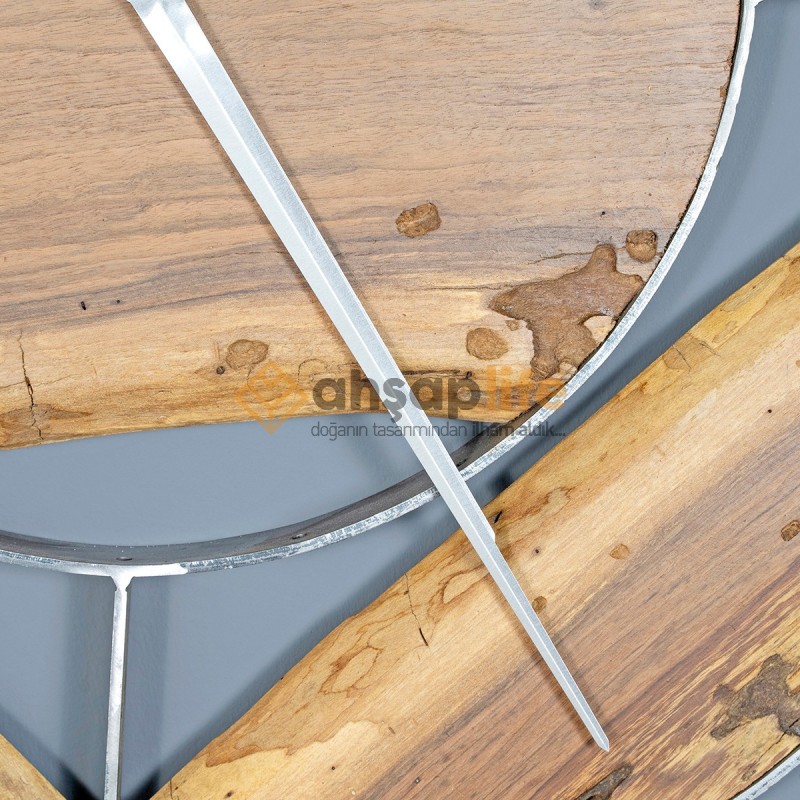 Özel Tasarım Ahşap Metal Saat