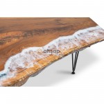 Epoksi Doğal Ceviz Orta Sehpa